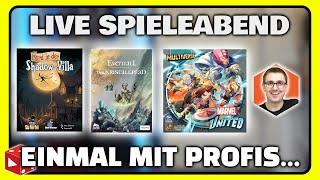 Live Spieleabend - Mord in der Shadow - Villa, Evenfall Der Kristallpfad - Marvel United Multiverse