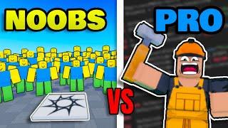 50 Noobs VS 1 Pro Developer Make a Roblox GAME