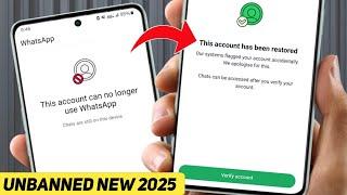 WhatsApp Unban New Trick 2025 | This account can no longer use whatsapp Problem 2025