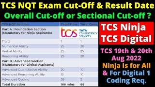 TCS NQT Exam Cut-Off & Result Date? Foundation & Advanced Both Section Sectional or Overall Cut-Off?