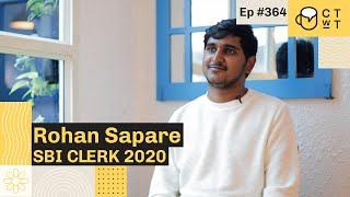 CTwT E364 - SBI Clerk 2020 Rohan Sapare | 1st Attempt