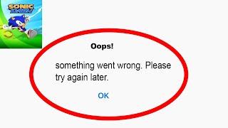 Fix Sonic Dash App Oops Something Went Wrong Error | Fix Sonic Dash something went wrong error |