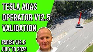 Tesla ADAS Operator Validation of FSD Supervised v12.5 - second day