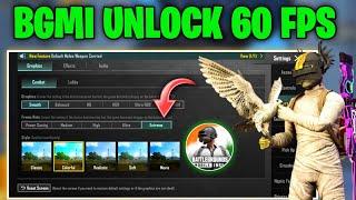BGMI Unlock 60 FPS In Any Device  || How To Unlock 60 FPS In Bgmi 