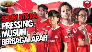 SCRIM BTR RA!! PRESSING 3 TEAM SAMPE WWCD!!! - PUBG MOBILE INDONESIA