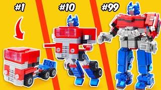 LEGO TRANSFORMERS: I Upgraded Optimus Prime Noob - Pro - Hacker | FUNZ Bricks