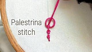 Palestrina stitch embroidery tutorial | basic embroidery stitches for beginners