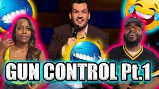 Jim Jefferies- Gun Control Pt.1- FUNNY!!!- BLACK COUPLE REACTS