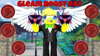 IT'S GLEAM BOOST DAY, Hunting with 4 Accounts, Let's find a BUNCH of stuff | Loomian Legacy