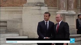 France: Emmanuel Macron welcomes Russian President Vladimir Putin in Versailles