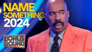 Family Feud 2024 NAME SOMETHING...With Steve Harvey