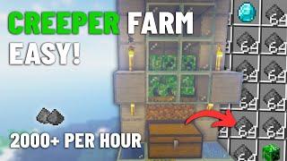 NEW Minecraft 1.21 CREEPER FARM Tutorial Java and Bedrock ‼️