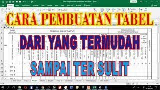 Belajar Excel Pemula Materi Tabel dari Termudah   Tersulit #komputermendoan @BudiKomputer