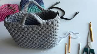 Мастер-класс по сумке. Crochet bag video tutorial