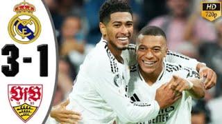 Real Madrid Vs Stuttgart 3-1 Highlights & All Goals 2024 HD