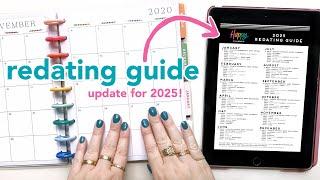 2025 redating guide UPDATE! reuse old planners  The Happy Planner: easy tutorial redate out of date