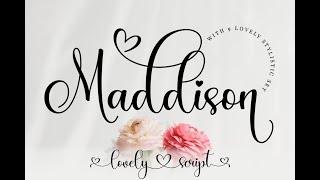 Free Maddison Font | Font | Free Font | Script Fonts | Font Bundle