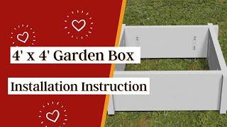 4x4 Garden Vinyl Box, PVC Garden Box