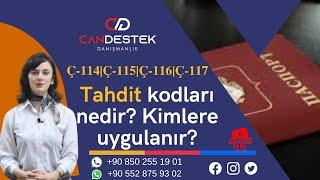 Tahdit kodları nedir?Kimlere uygulanır? VİZE İHLALİ -DEPORT (Ç-114 | Ç-115 | Ç-116|Ç-117 )