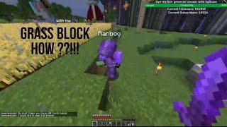 Ranboo shows AwesomeDude his Enderman powers (Silk Touch Hands)