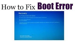 How to fix your pc/device needs to be repaired error 2017