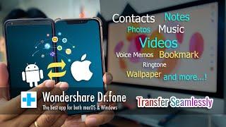 Transfer contacts from iPhone to Android by Wondershare Dr.fone - Best App Review 2020