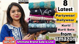 Amazon Huge Kurti/Kurta Set Haul starting Rs.549|Partywear Kurti Haul |Designer Gowns| Amazon Haul