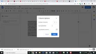How to create bullet points in two columns in google docs?