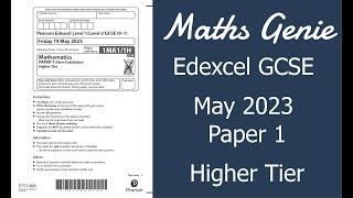 Edexcel Higher Paper 1 May 2023 Exam Walkthrough