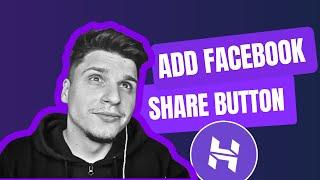 How Do I Add Facebook Share Button Onhostinger Website Builder