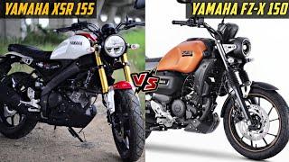 Yamaha XSR 155 Vs Yamaha FZ-X 150 Detailed Comparison | FZ-X vs XSR 155 | K2K Motovlogs