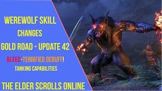 Werewolf Changes in ESO Gold Road  - Update 42