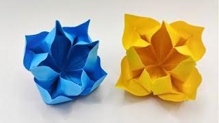 Origami FLOWER tutorial  How to make a paper flowers 