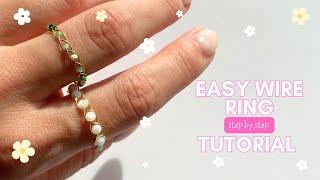 easy wire ring tutorial, step by step guide, diy wire ring