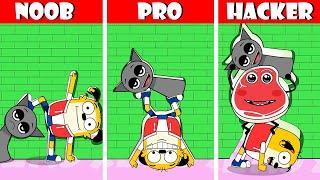 Wall or Fall Challenge | Who will Win? Pop, Meat or Sprunki | Compilation Edition | PopPip Toons