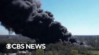 Indiana plant fire spews harmful fumes, as residents find shelter in local church