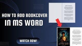 How to Add Book Cover in MS Word | Step-by-Step Tutorial