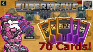 Supermechs - opening 70 legendary base cards! | why i will never spent money on this game.