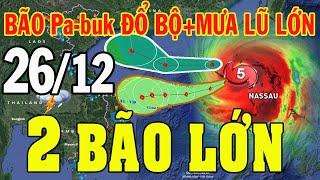 Tin bão Mới Nhất | Dự báo thời tiết hôm nay ngày mai 26/12 | dự báo thời tiết 3 ngày tới