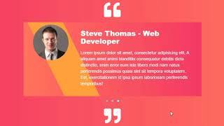 Responsive Testimonial slider with html css and  javascript free templates