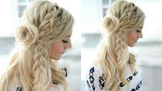 Half-Up Flower Braid Hairstyle