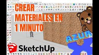 CREAR MATERIALES EN SKETCHUP EN 1 MUNUTO