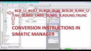 CONVERSION INSTRUCTIONS IN SIMATIC MANAGER 5.6