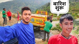 रेत का पहला ट्रक भी आ गया ।। Pahadi Lifestyle Vlog ।। Namaste Pahad ।। Ashutosh Negi