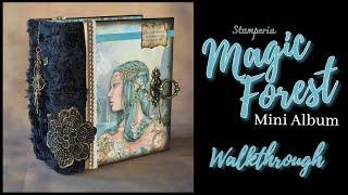 Walkthrough Stamperia Magic Forest Mini Album  , like if the papers are made for me  .. so beautiful