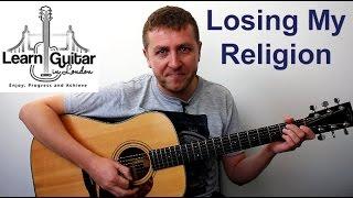 R.E.M. - Losing My Religion - Acoustic Guitar Lesson - Drue James - FULL SONG