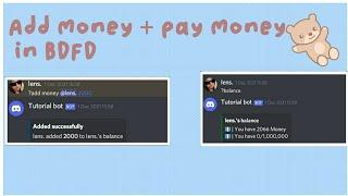 How to create add + pay money commands in BDFD