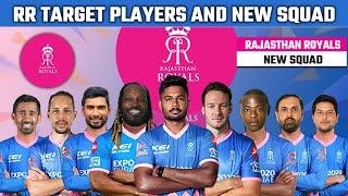 IPL 2022 : RR Squad 2022 | RR Target Players 2022 Mega Auction | Rajasthan Royals Squad 2022