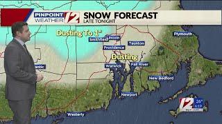 WPRI 12 Weather Forecast 12/7/24: Bit of Light Snow Tonight; Milder Air Next Week