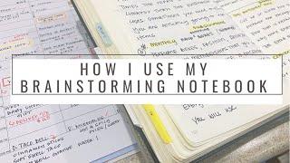 How I Use my Brainstorming Notebook with my Planner #functionalnotebook